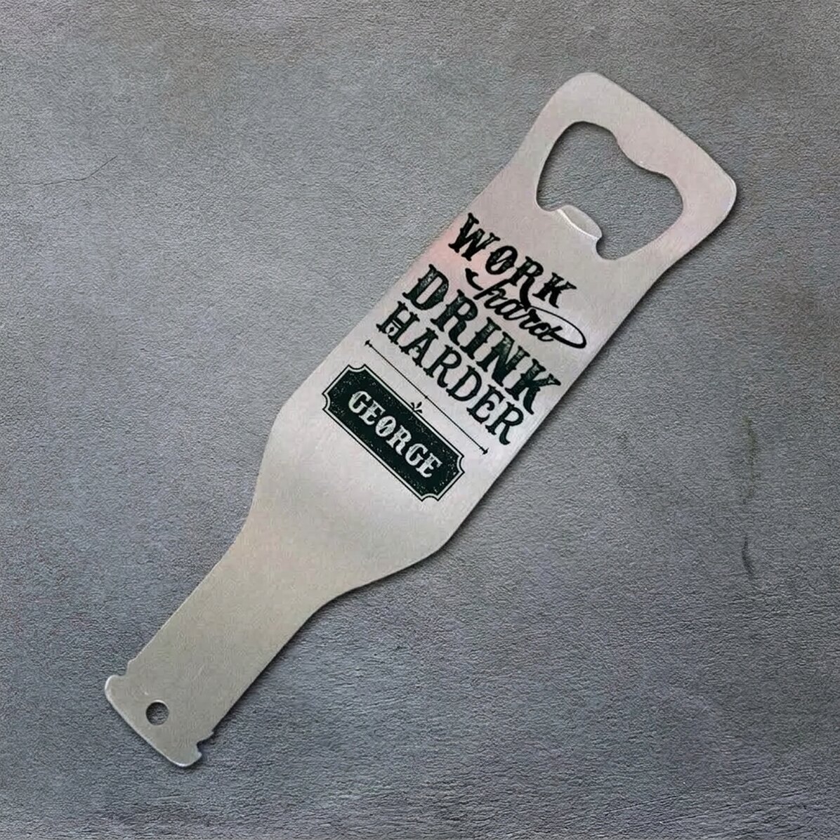 Apribottiglie personalizzato - Work Hard, Drink Harder
