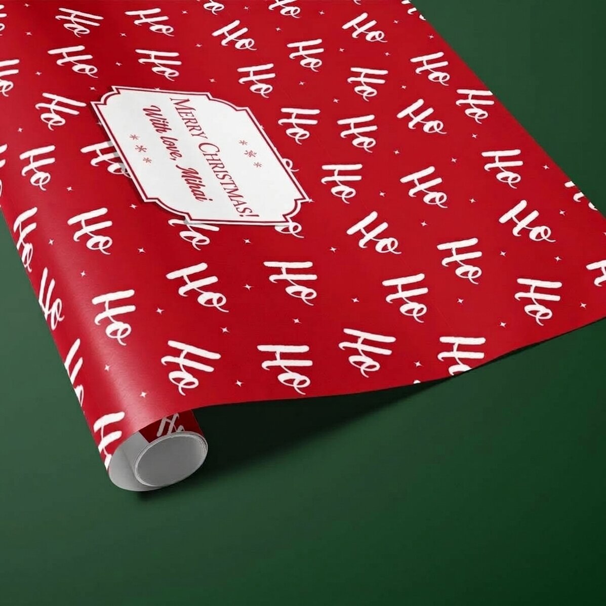 Carta da regalo personalizzata con testo incorniciato - HoHoHo