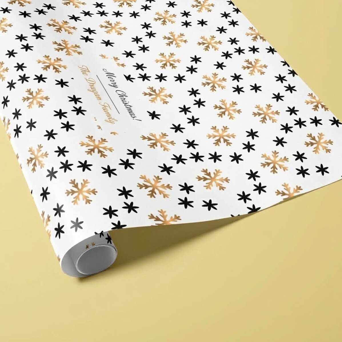Carta da regalo personalizzata con testo incorniciato - Snowflakes