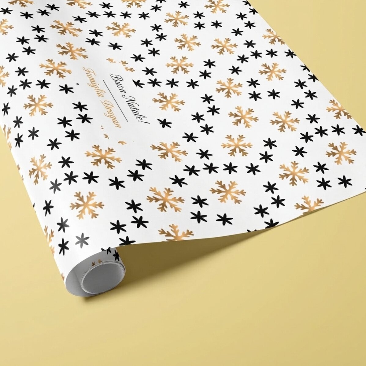 Carta da regalo personalizzata con testo incorniciato - Snowflakes