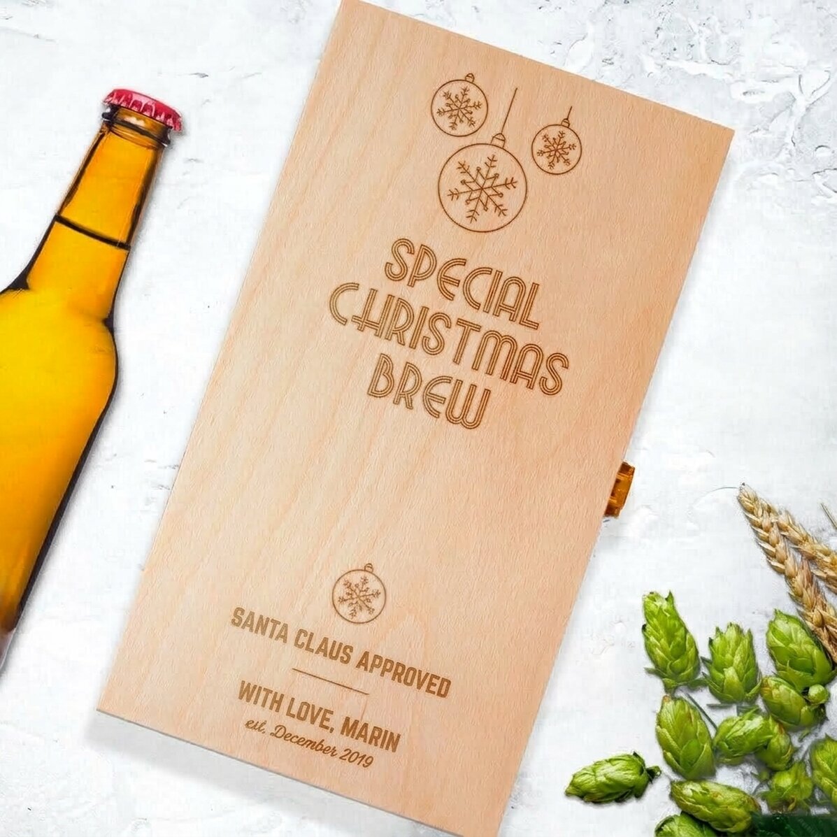 Confezione personalizzata per tre bottiglie di birra - Special Christmas Brew