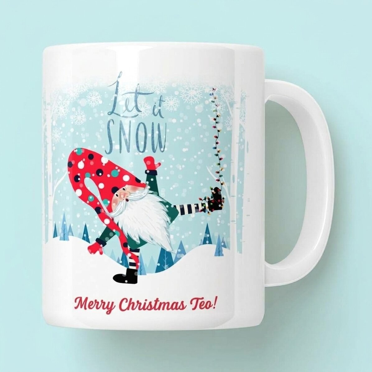 Tazza personalizzata con scritta - Let it snow