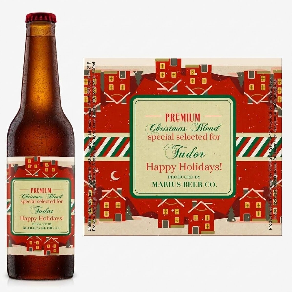 Birra personalizzata con scritta - Vintage Christmas Blend