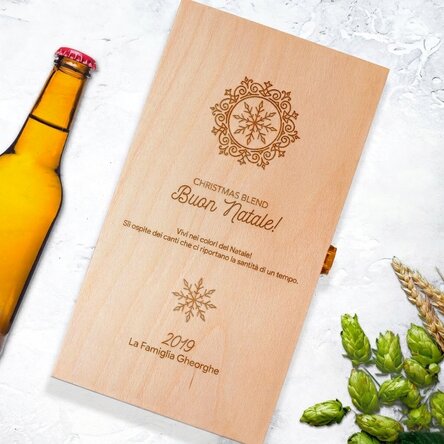 Scatola personalizzata per tre bottiglie di birra - Christmas Blend