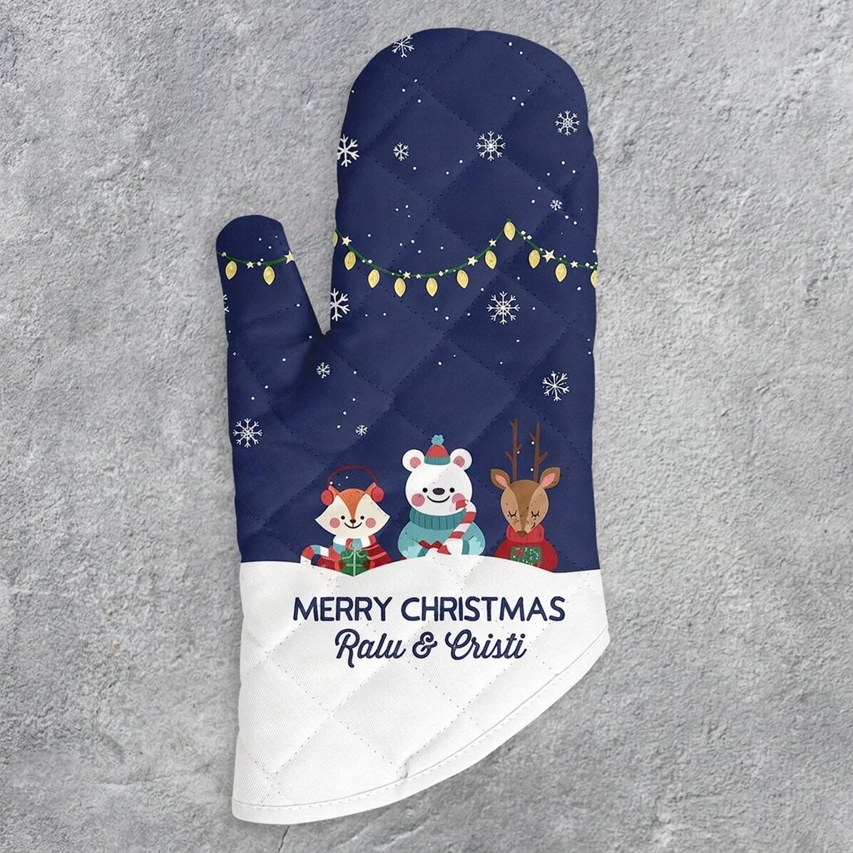 Guanto da cucina personalizzato con scritta - Christmas Night