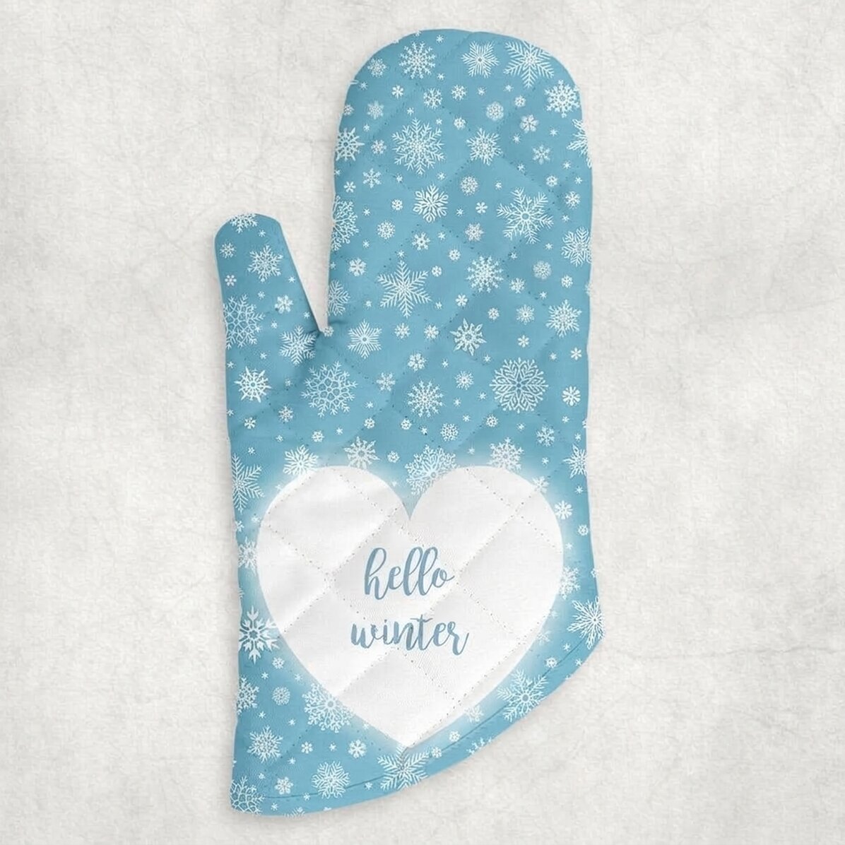 Guanto da cucina personalizzato con scritta - Hello Winter