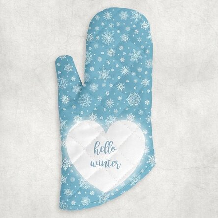 Guanto da cucina personalizzato con scritta - Hello Winter