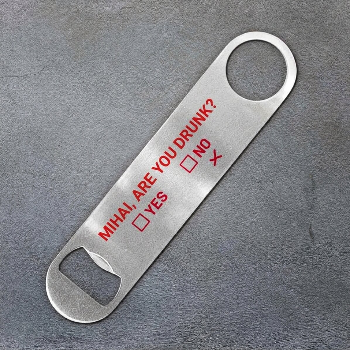 Apribottiglie personalizzato con scritta - Drunk?