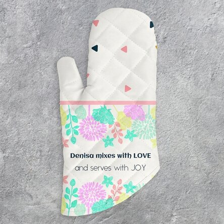 Guanto da cucina personalizzato con scritta - Mixed with love