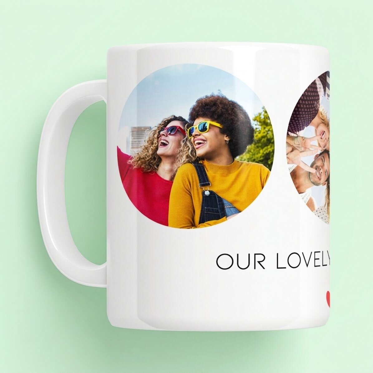Tazza personalizzata con 3 foto e testo - Ricordi indimenticabili