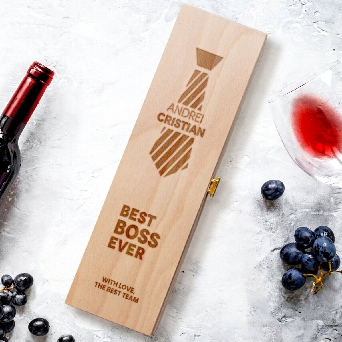 Scatola per vino personalizzata - Best Boss Ever 2