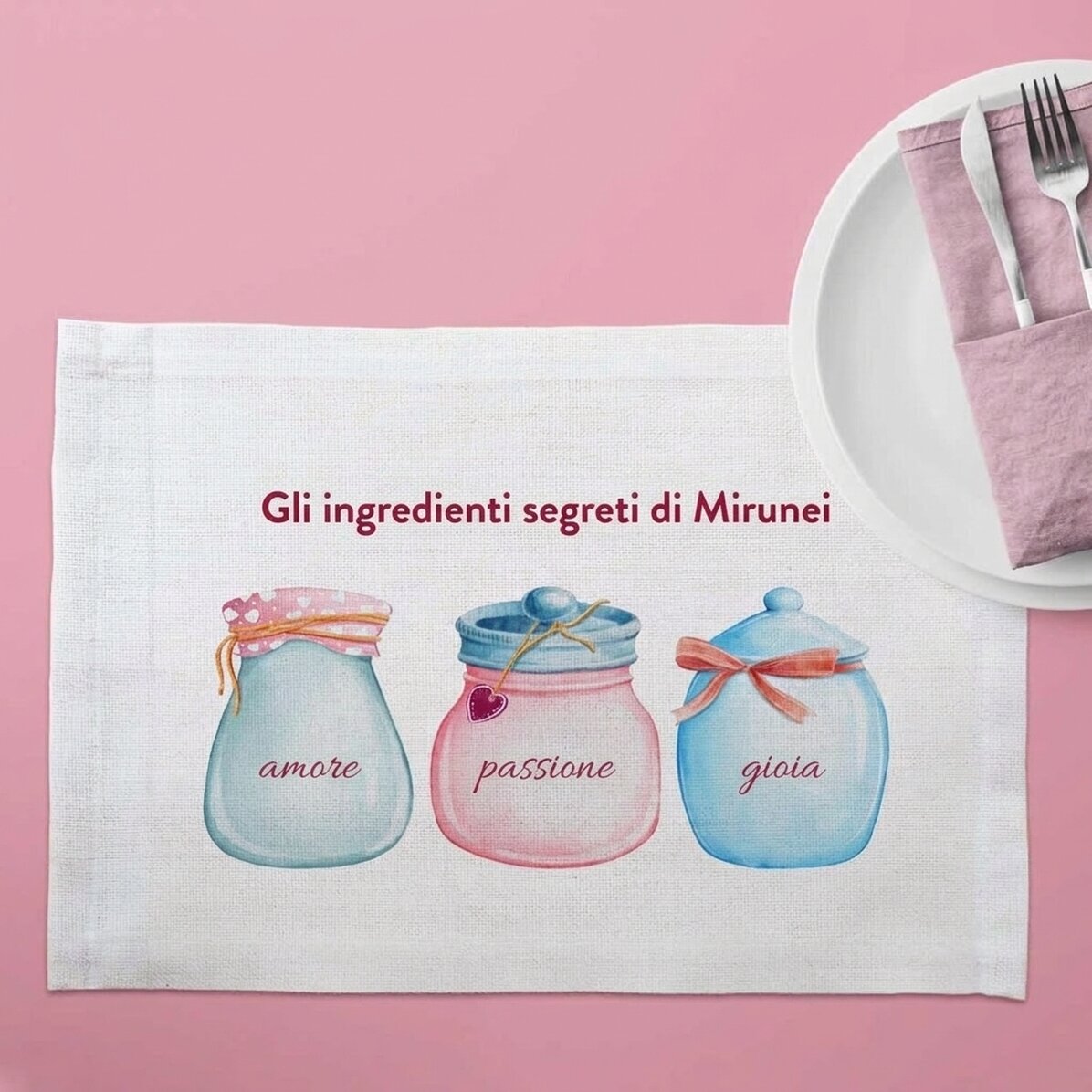 Portapiatto personalizzato - Jars with love