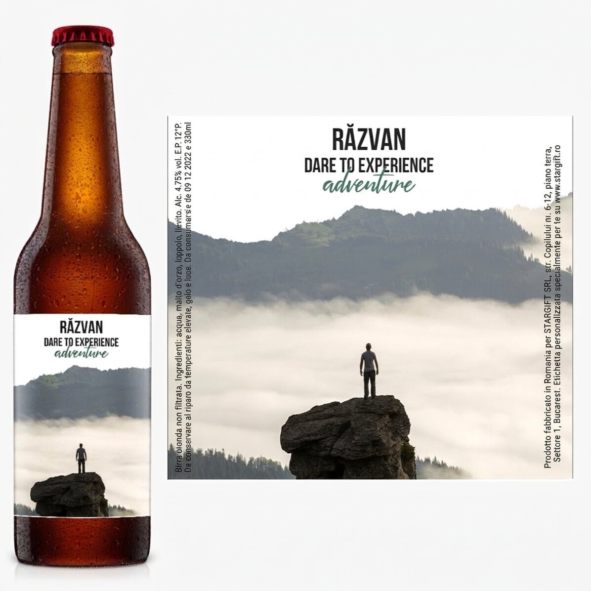 Birra personalizzata con testo e foto - Dare to...