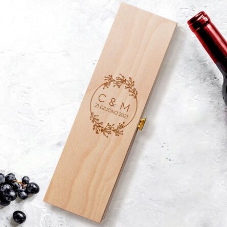 Scatola per vino personalizzata - Matrimonio