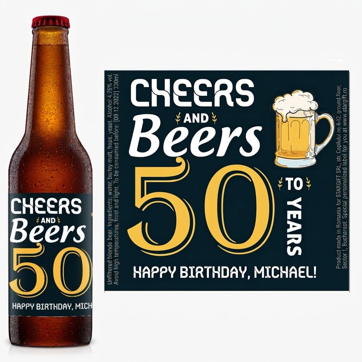 Birra personalizzata con scritta - Cheers