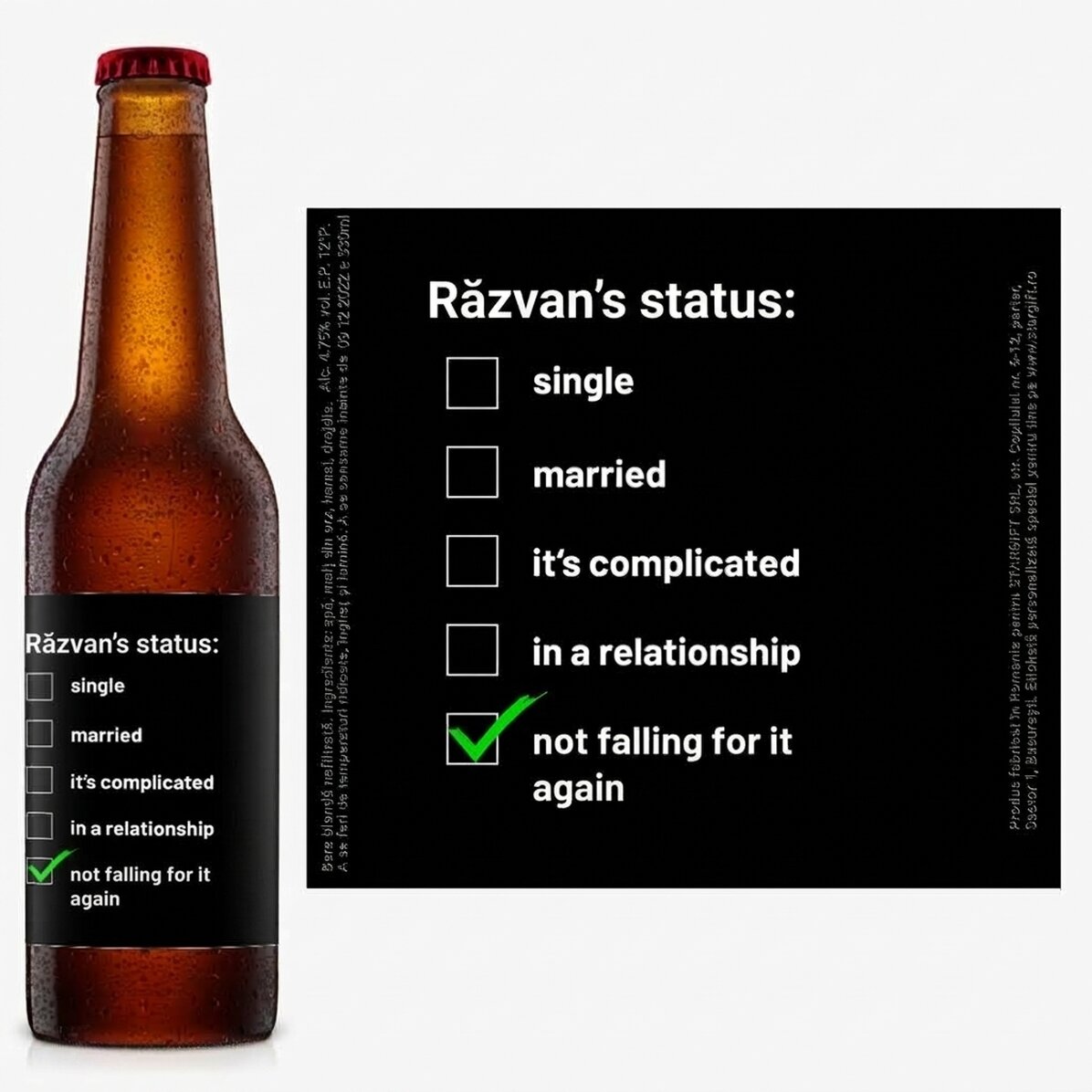 Birra personalizzata con scritta - Singola