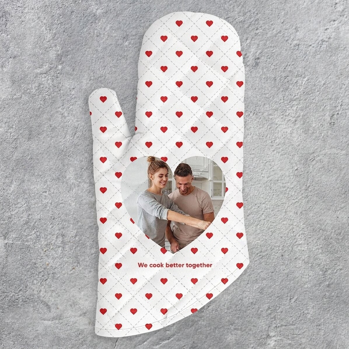 Guanto da cucina personalizzato con scritta - Cuciniamo insieme
