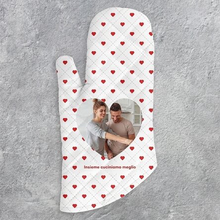 Guanto da cucina personalizzato con scritta - Cuciniamo insieme