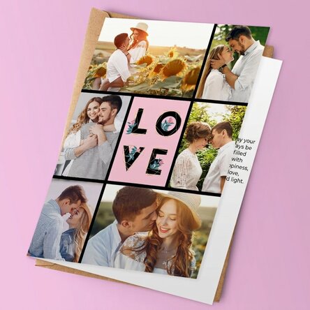 Personalised greeting card with photos - Love