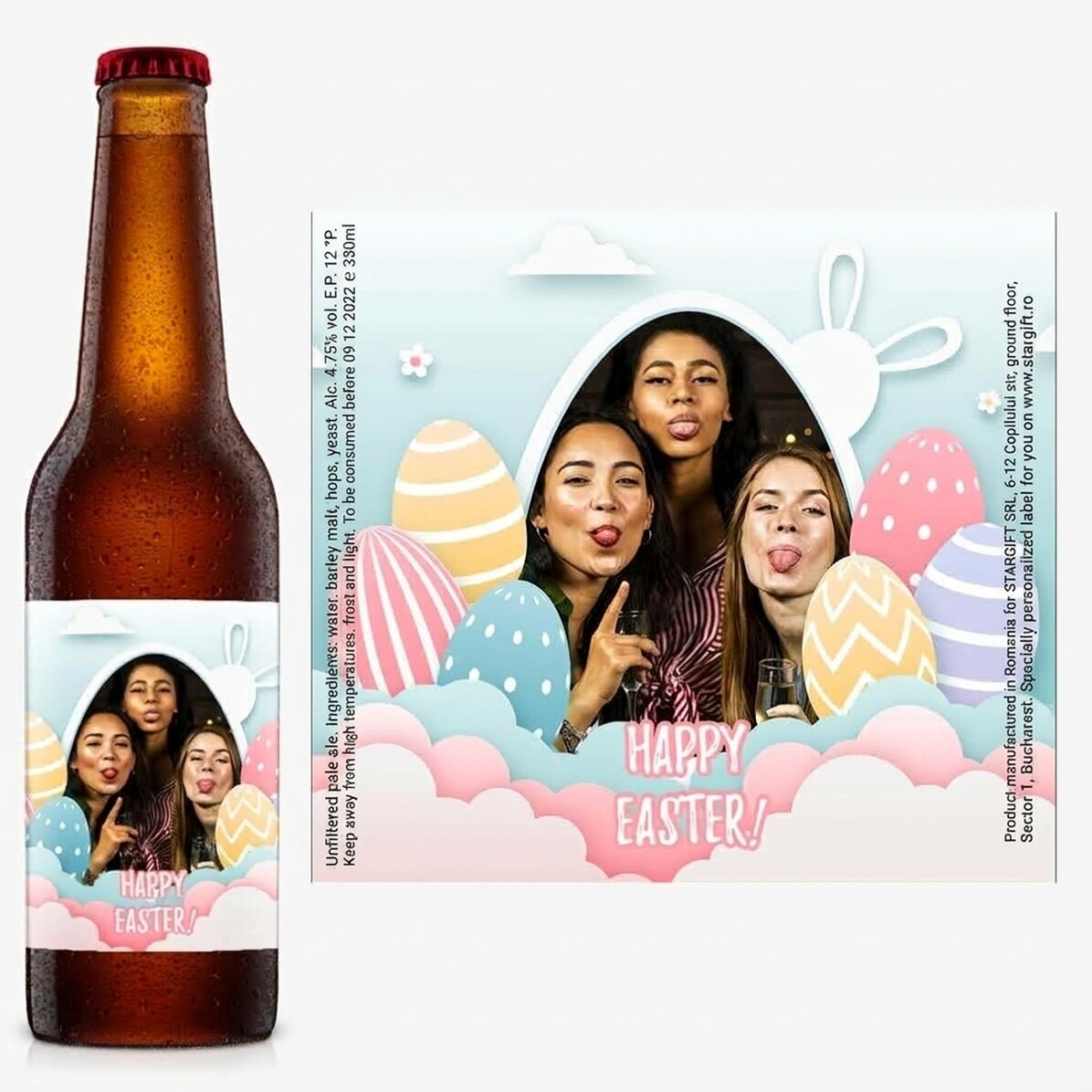 Birra personalizzata con foto - Buona Pasqua!