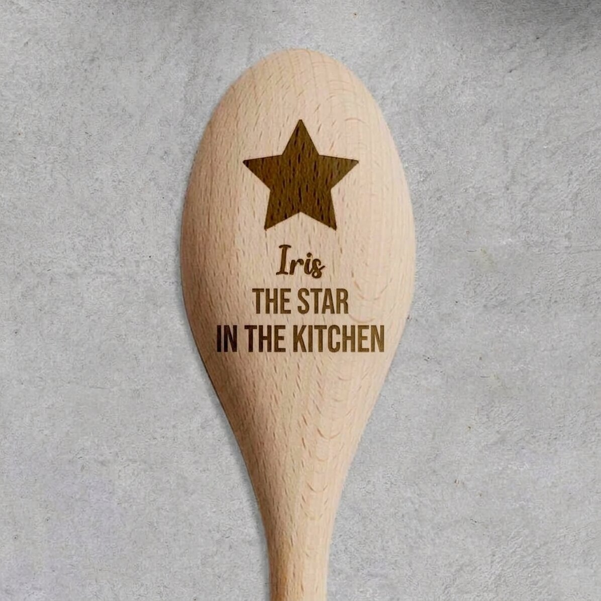Cucchiaio di legno personalizzato - Star
