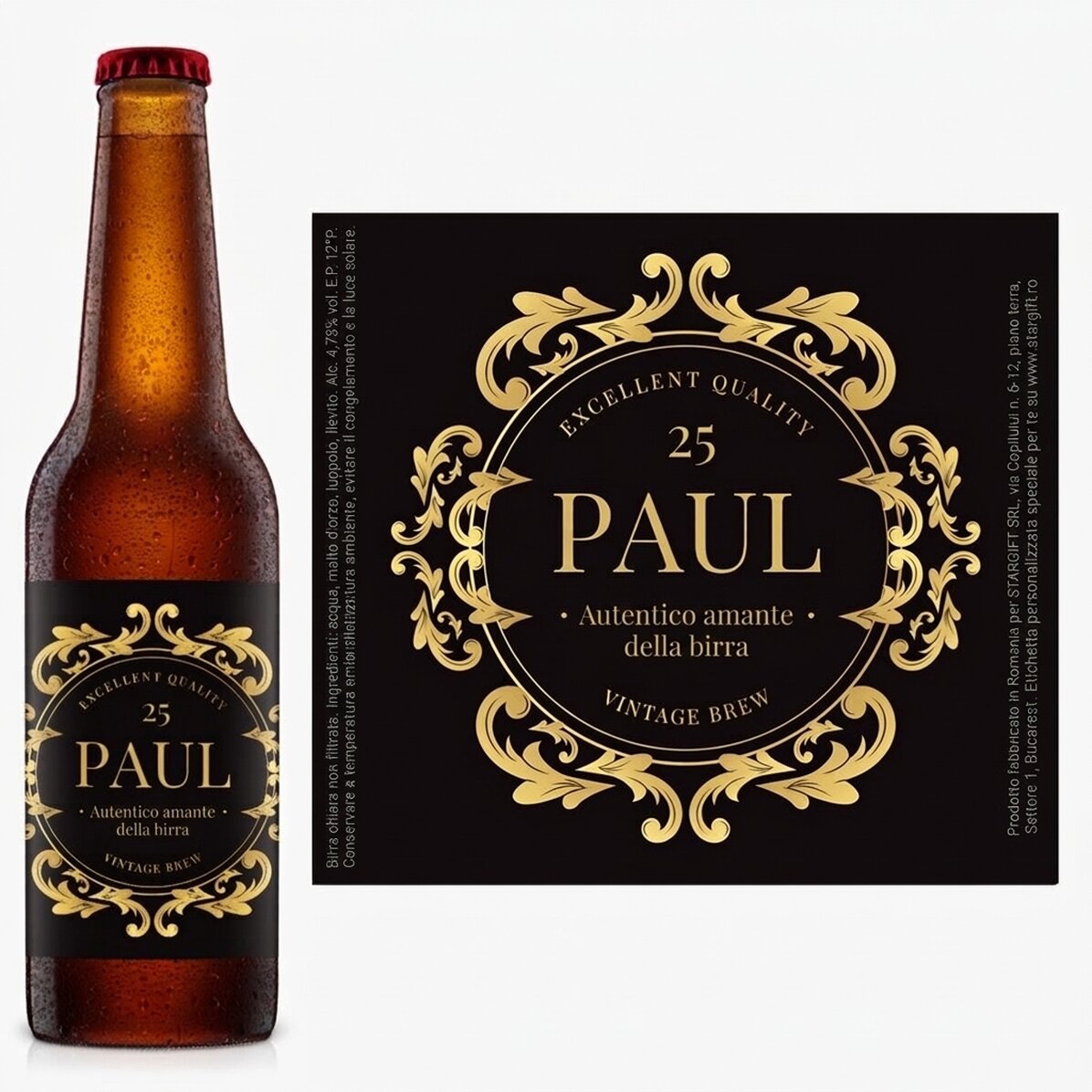 Birra personalizzata con scritta - Amante della birra