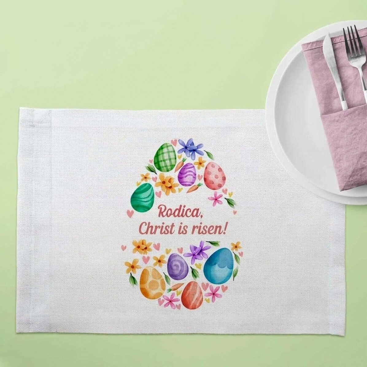 Portapiatto personalizzato - Cristo è risorto!