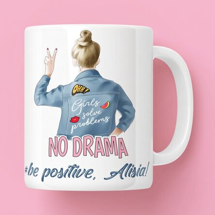 Tazza personalizzata con scritta - No drama