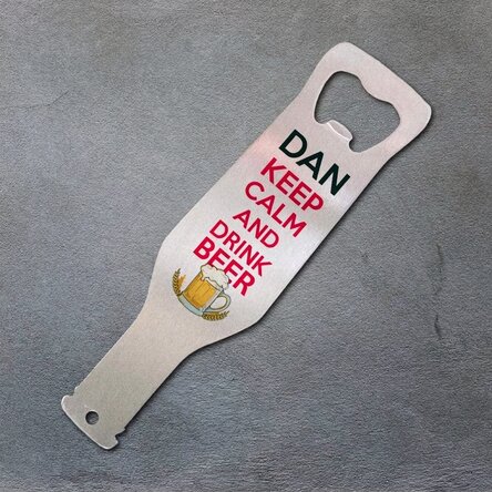 Apribottiglie personalizzato - Keep calm and drink beer