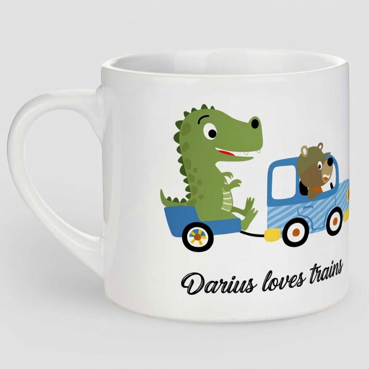 Tazza personalizzata per bambini con scritta - Trenino
