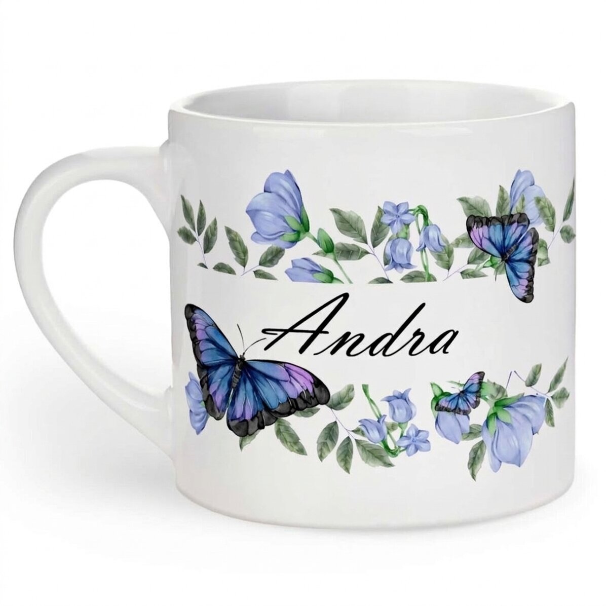 Tazza personalizzata per bambini con scritta - Modello Farfalle