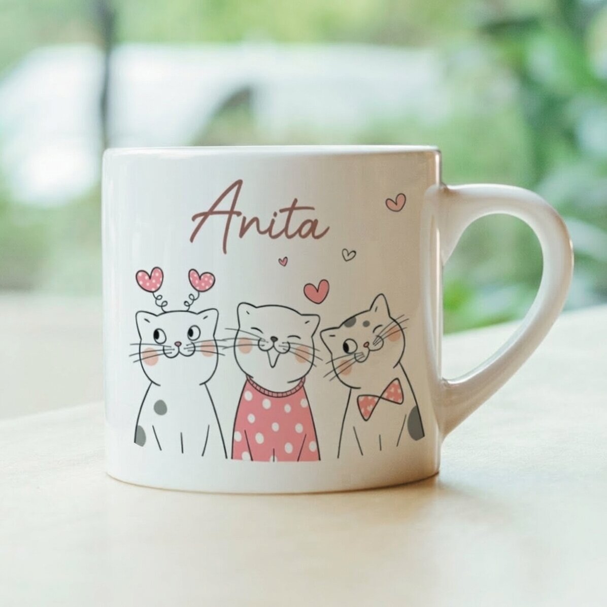 Tazza personalizzata per bambini con scritta - Playful Cats