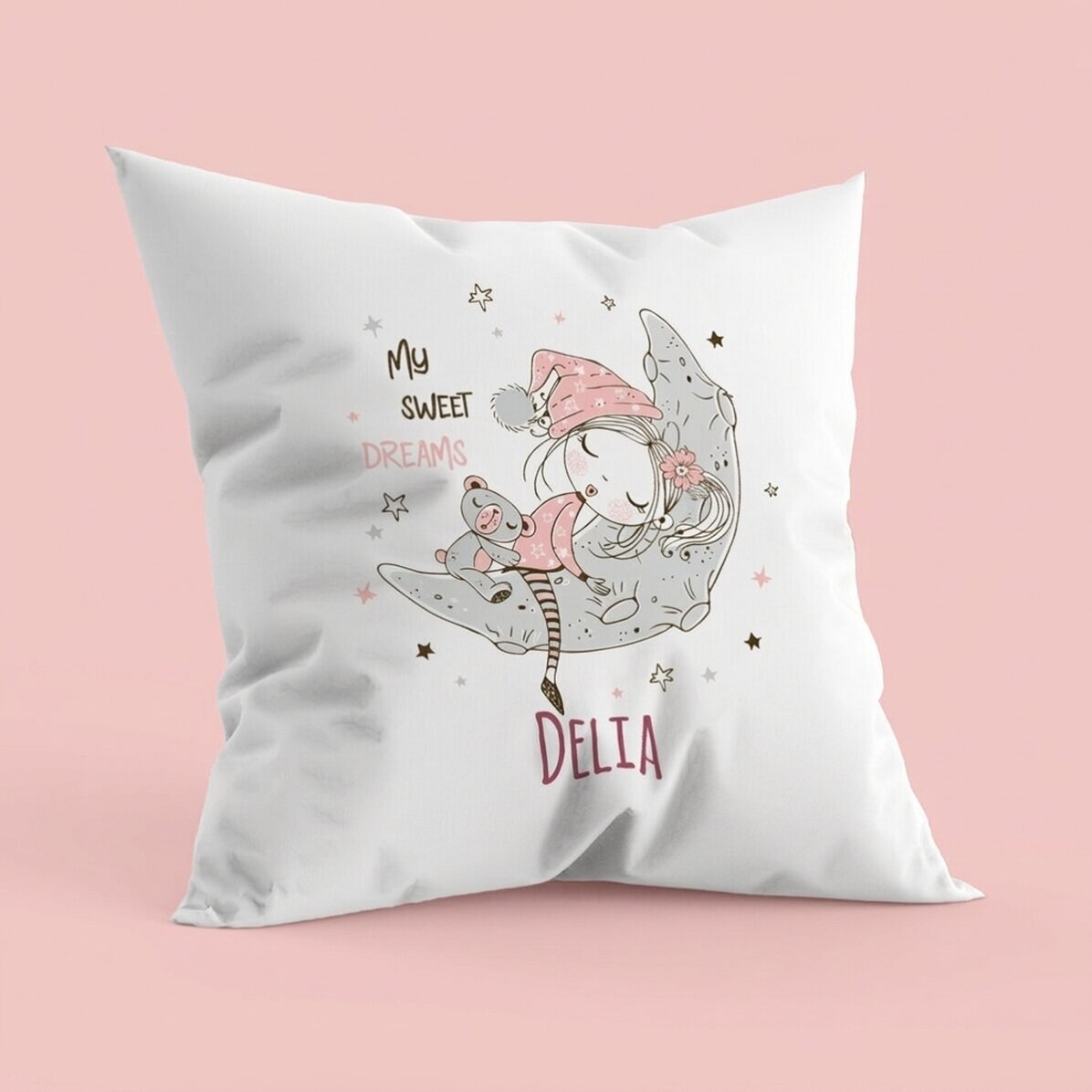 Cuscino personalizzato con scritta - Sogni d