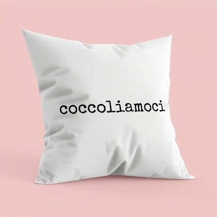 Cuscino personalizzato con scritta - Let's cuddle
