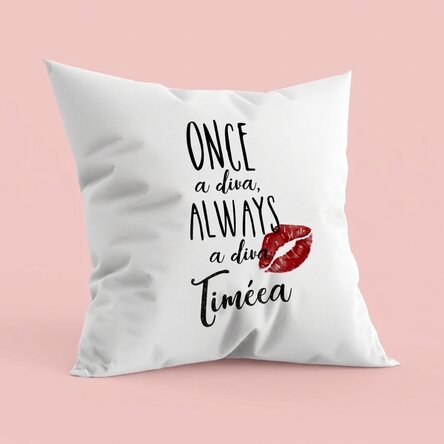 Cuscino personalizzato con scritta - Diva