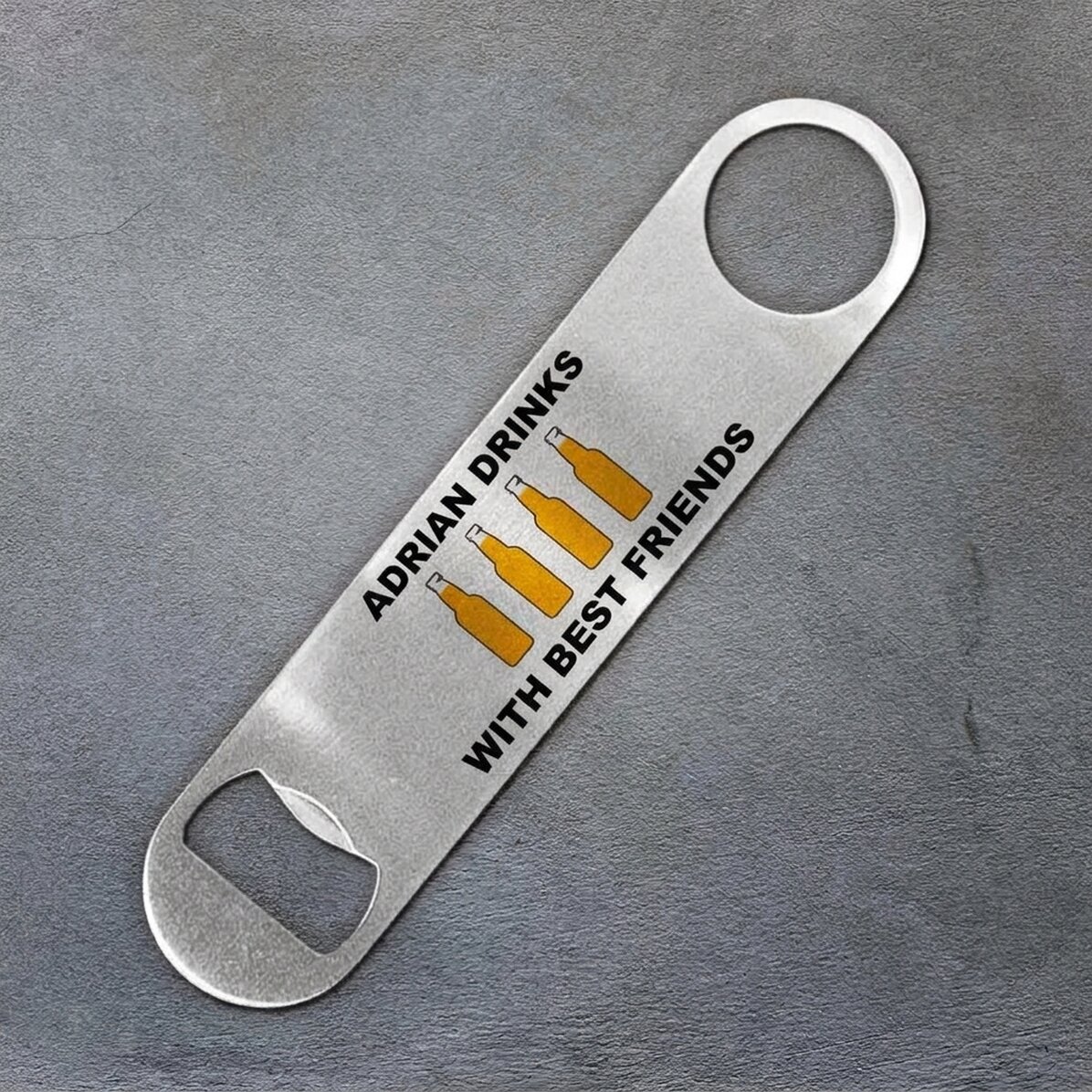 Apribottiglie personalizzato con scritta - Drink with best friends