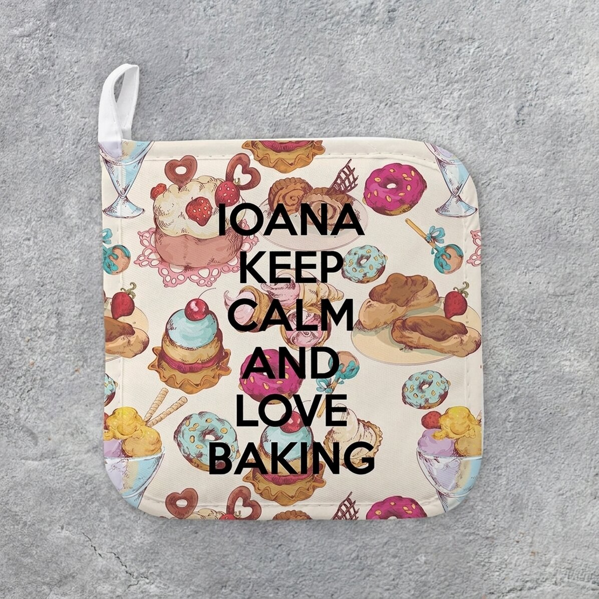 Supporto per pentola calda personalizzato con scritta - Keep Calm