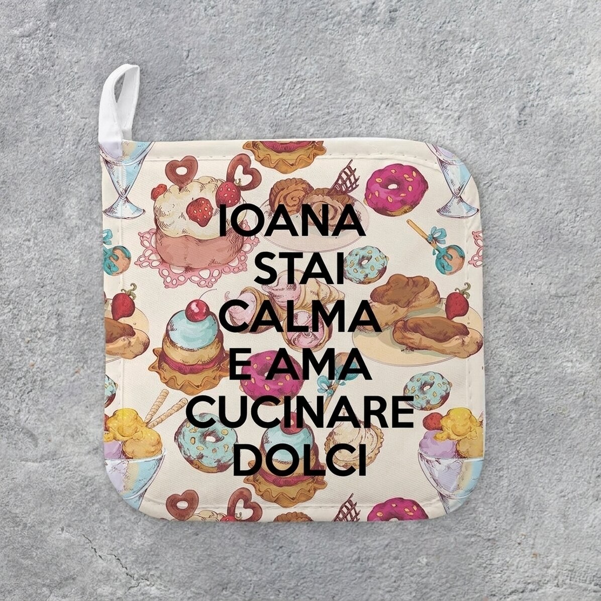 Supporto per pentola calda personalizzato con scritta - Keep Calm