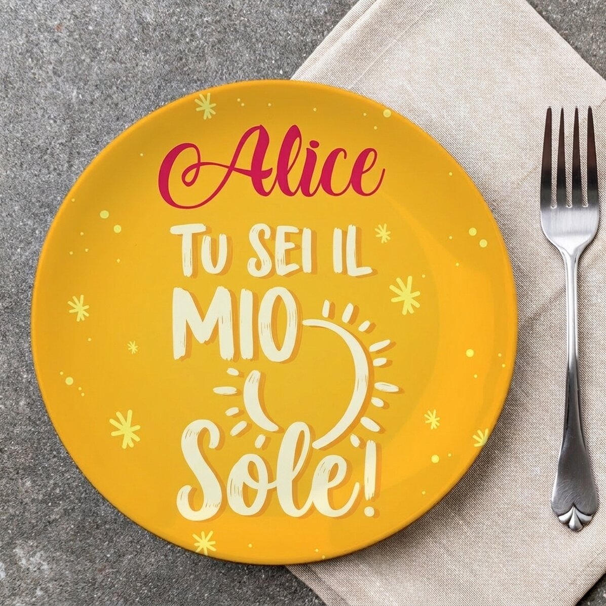 Piatto personalizzato con scritta - You are my sunshine