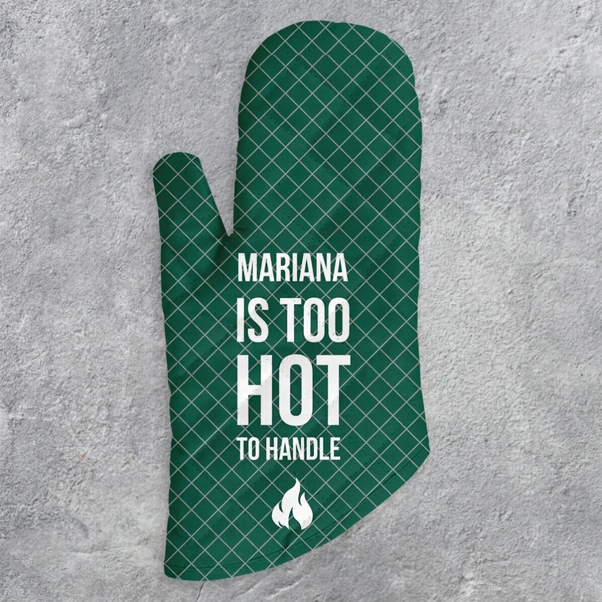 Guanto da cucina personalizzato con scritta - Too hot
