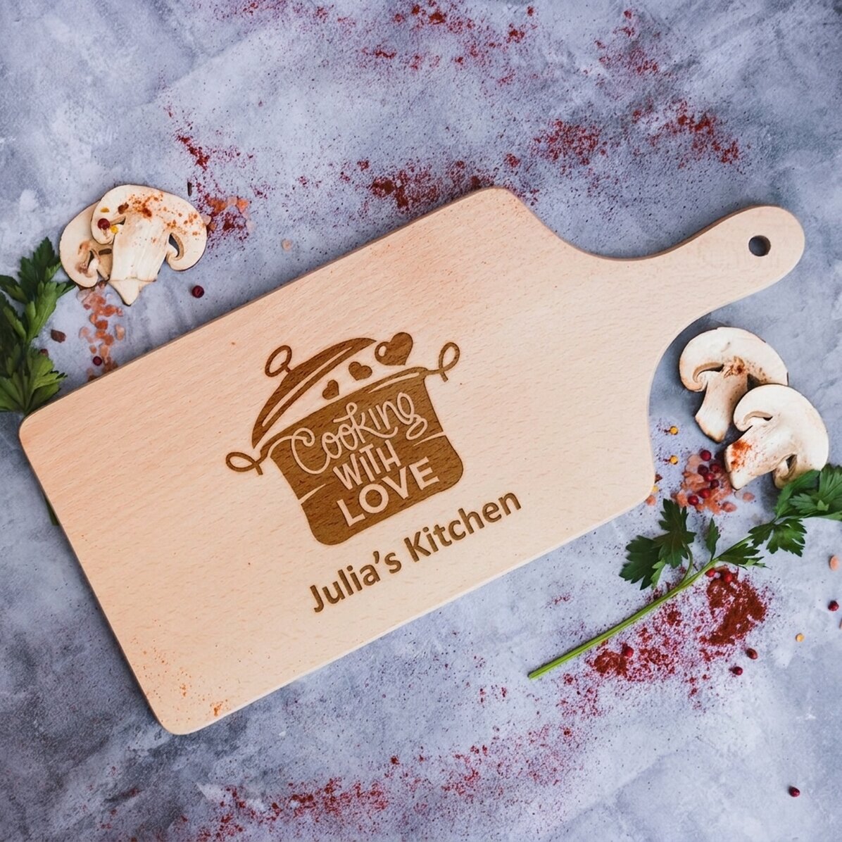 Tagliere personalizzato - Cooking with love