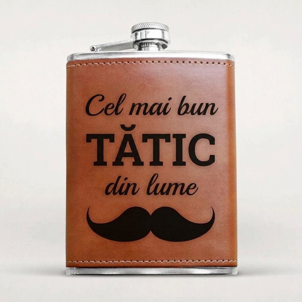 Bottiglietta tascabile personalizzata rivestita in pelle - Best DAD