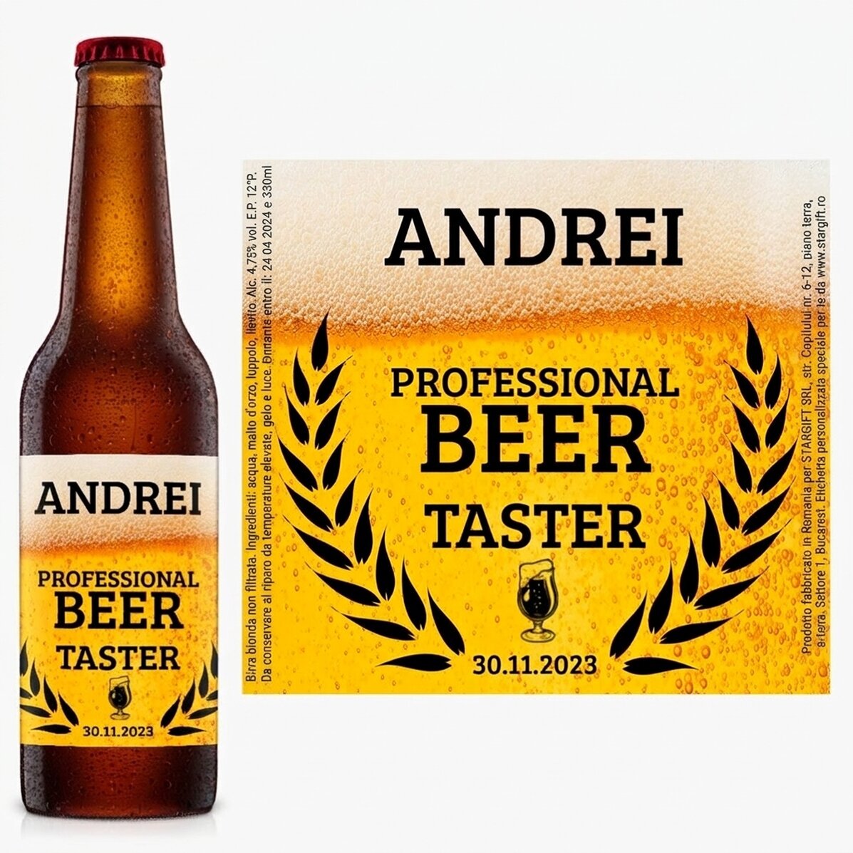 Birra personalizzata con scritta - Beer taster