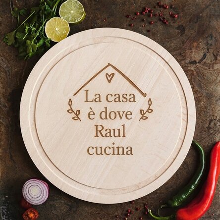 Tagliere rotondo personalizzato - Home