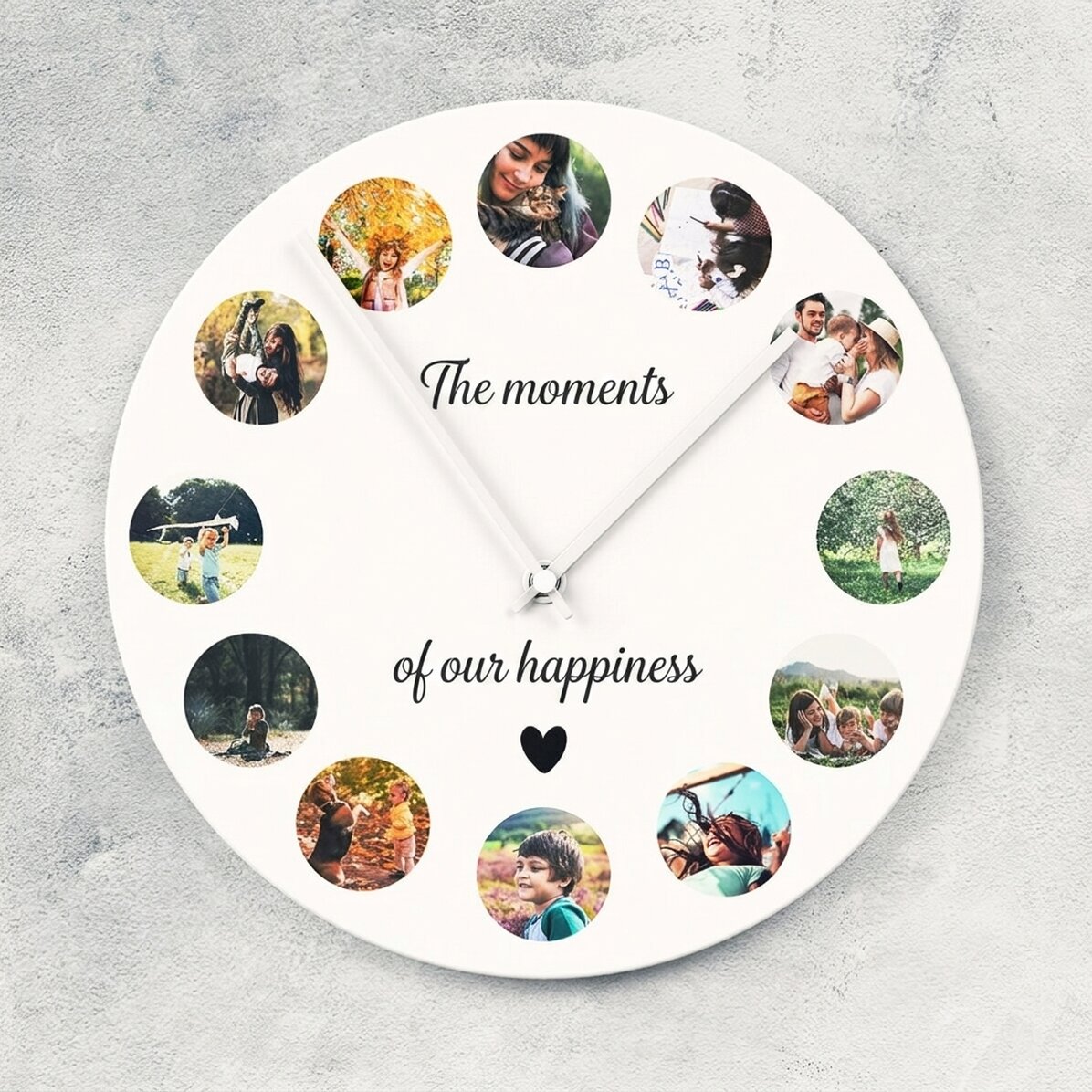 Orologio personalizzato con 12 foto - I nostri momenti