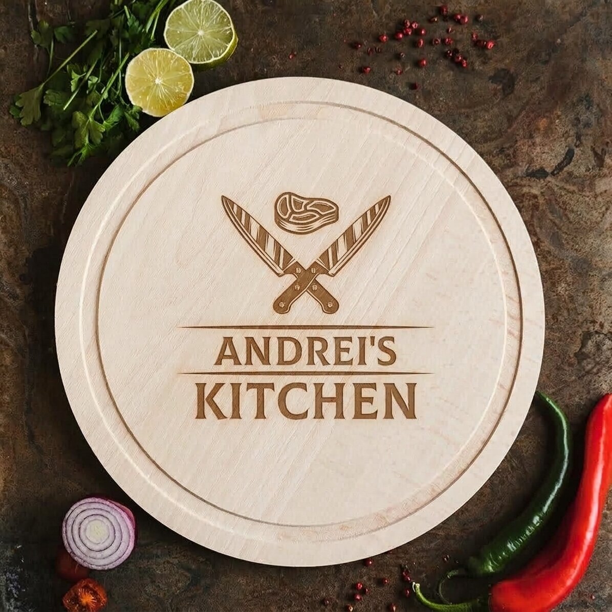 Tritatutto rotondo personalizzato - Knives