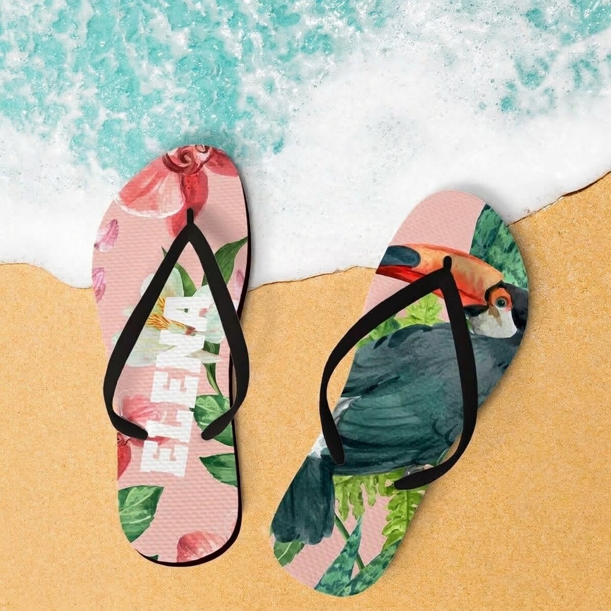Infradito personalizzate con scritta - Tropical oasis