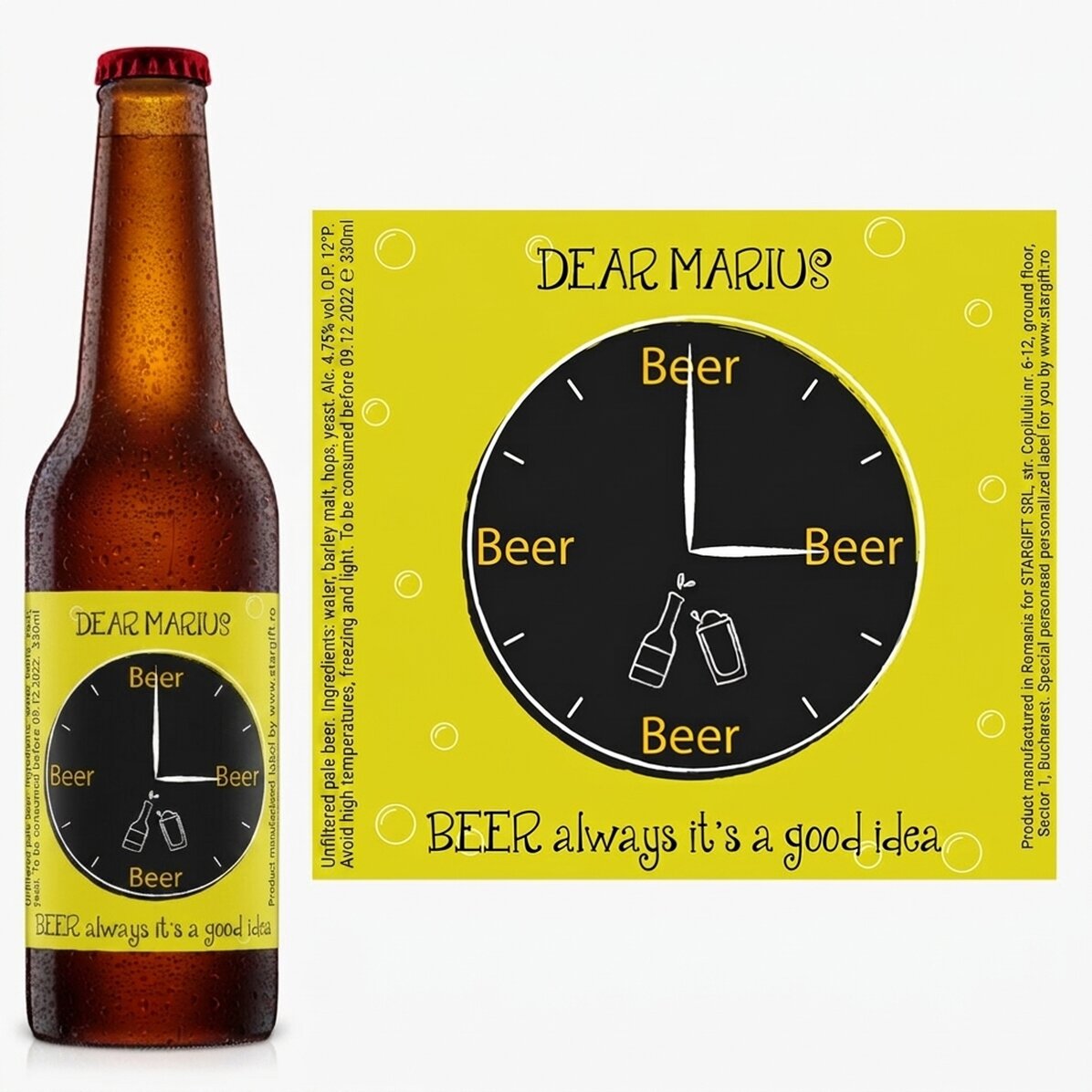 Birra personalizzata con scritta - La birra è sempre una buona idea