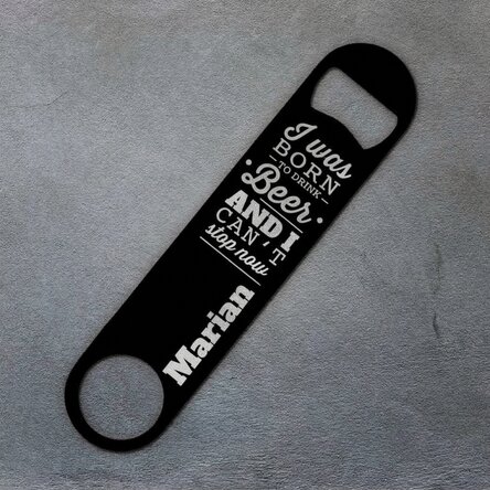 Apribottiglie personalizzato con scritta - Born to drink beer