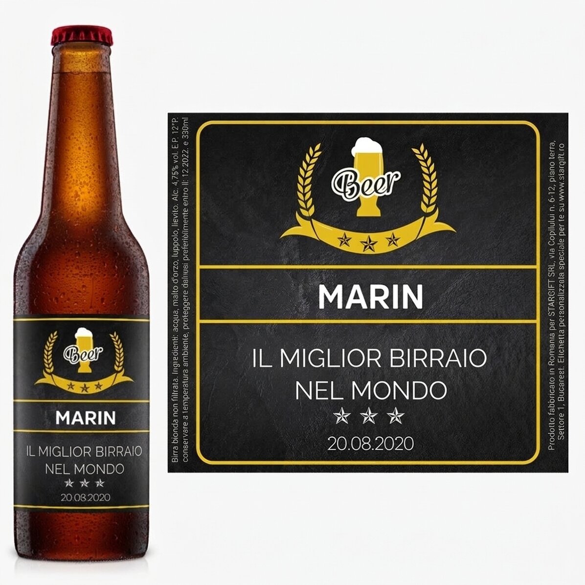 Birra personalizzata con scritta - The best brewer